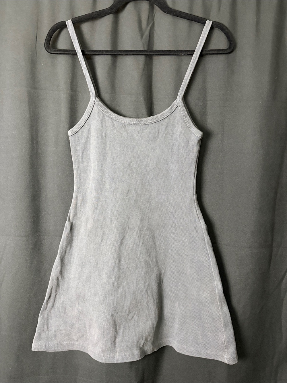 Los Angeles Apparel Light Grey Mini with Spaghetti Straps